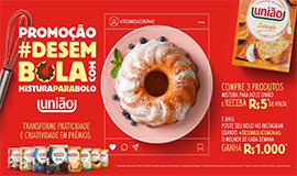 União lança promoção e concurso com sua linha de mistura para bolo
