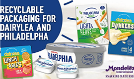 Mondelēz muda para embalagens recicláveis para as marcas Dairylea e Filadélfia