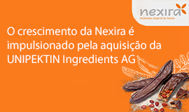 O crescimento da Nexira é impulsionado pela aquisição da UNIPEKTIN Ingredients AG